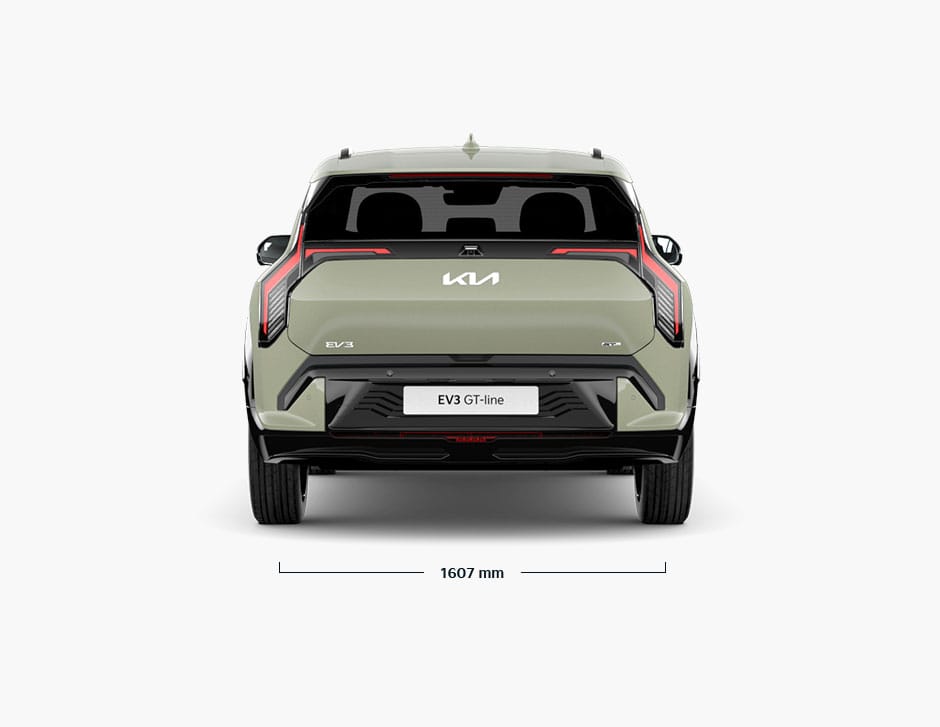 Kia EV3 Abmessungen Heckansicht